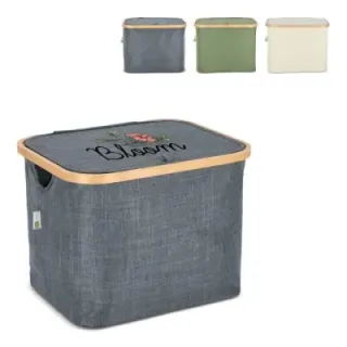 InSideOut folding basket with lid Sogne 40.5 x 33 x 30cm rPET - LT57104 (gadzety reklamowe)